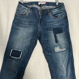 CAbi women’s patched jeans
